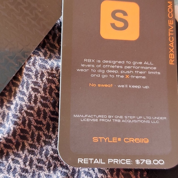 RBX Black & Brown work out, yoga active pants - Picture 3 of 5